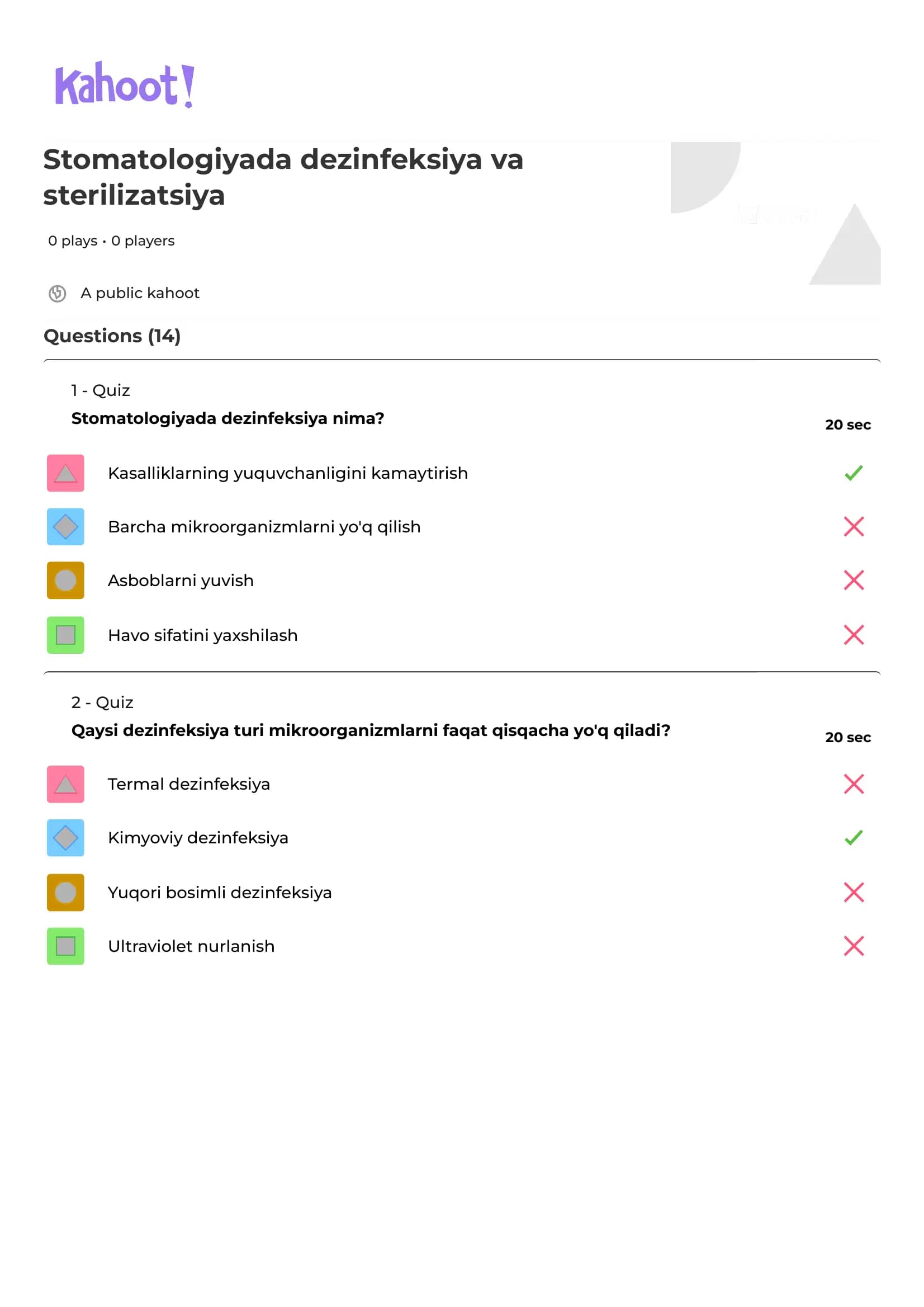 STOMATOLOGIYADA DEZINFEKSIYA VA STERILIZATSIYA