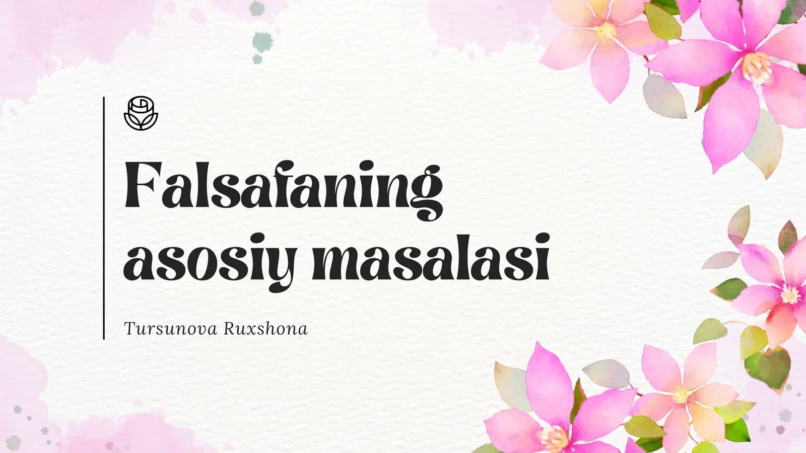 Falsafaning asosiy masalasi