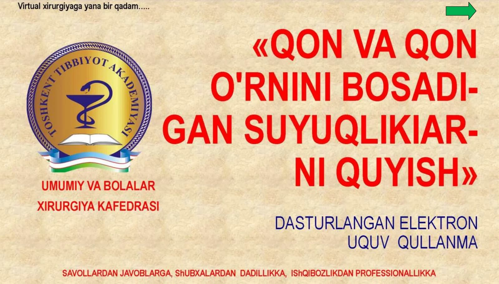 qon va qon o‘rnini bosuvchi preparatlar