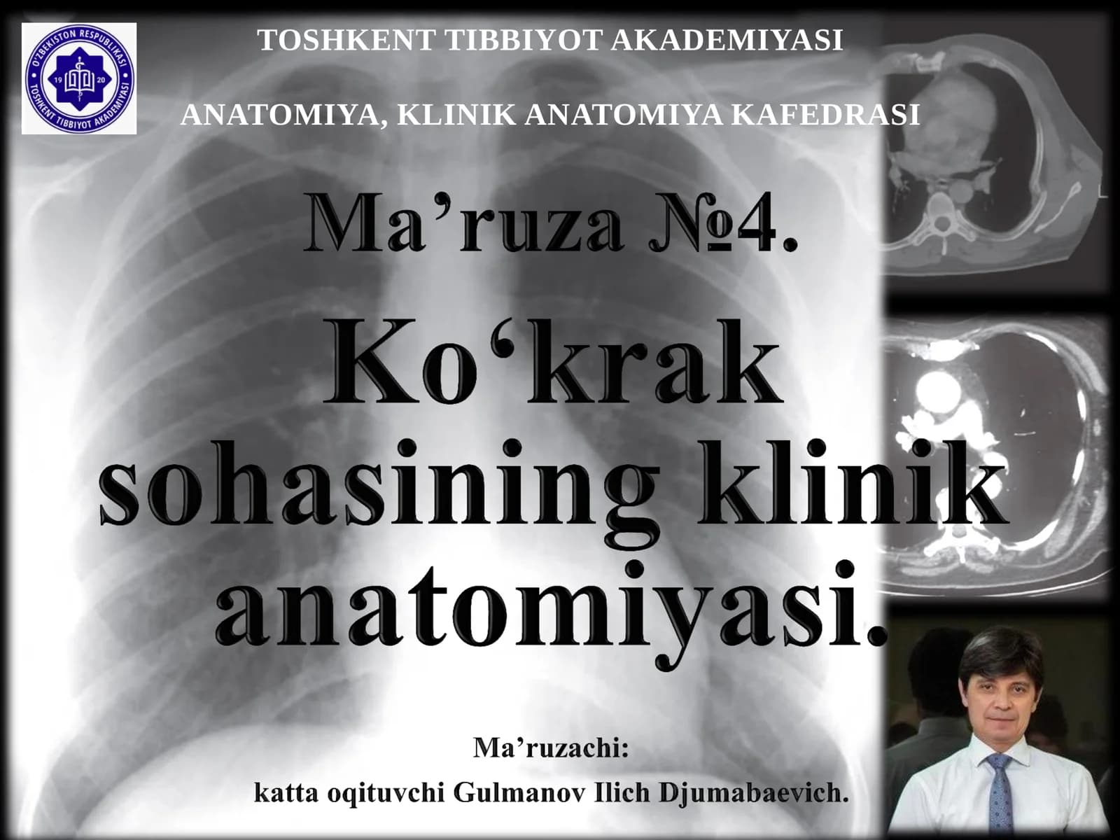 ANATOMIYA, KLINIK ANATOMIYA KAFEDRASI MAQSADI VA REJASI