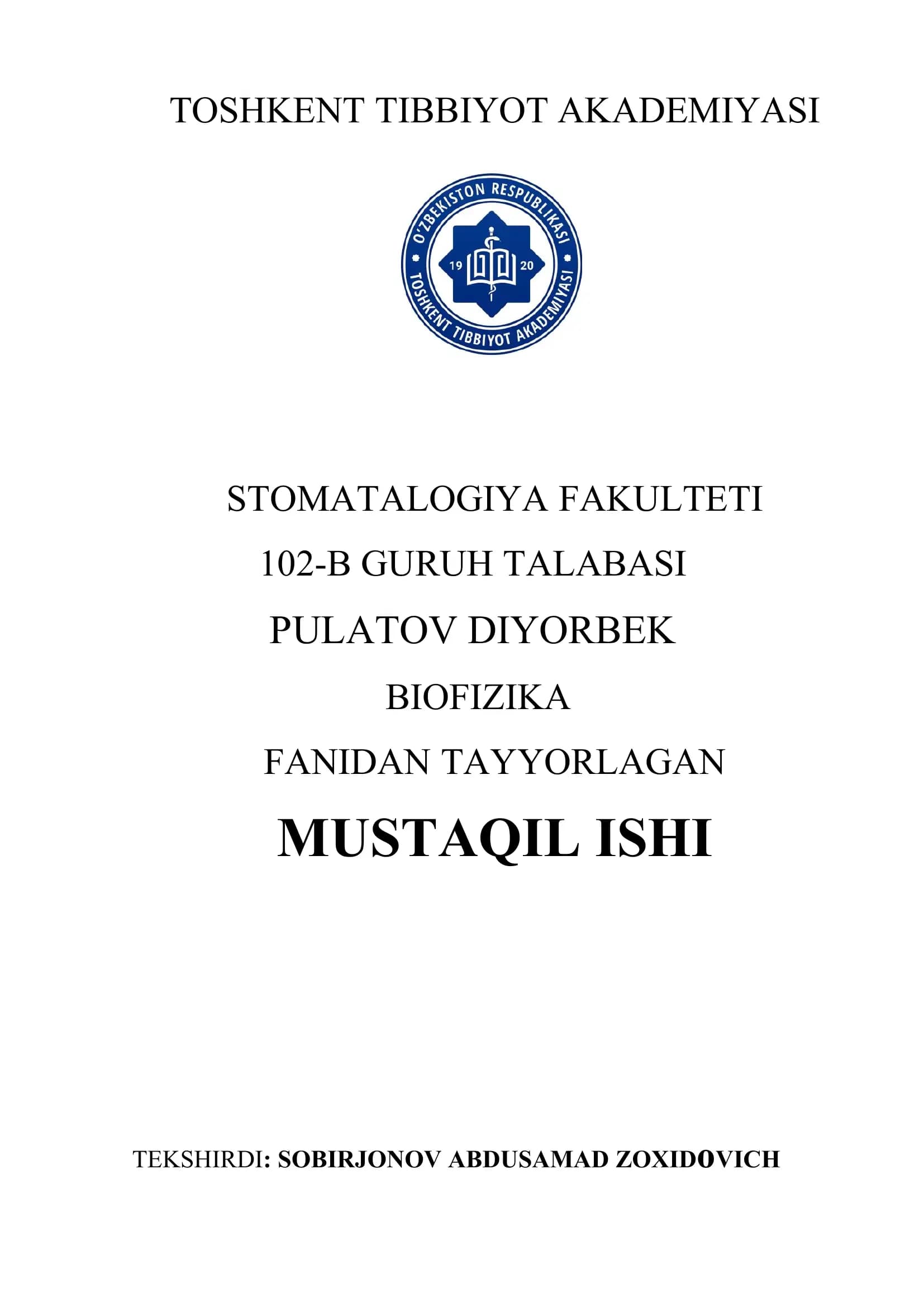 Bionika asoslari. Tibbiyotda bionika