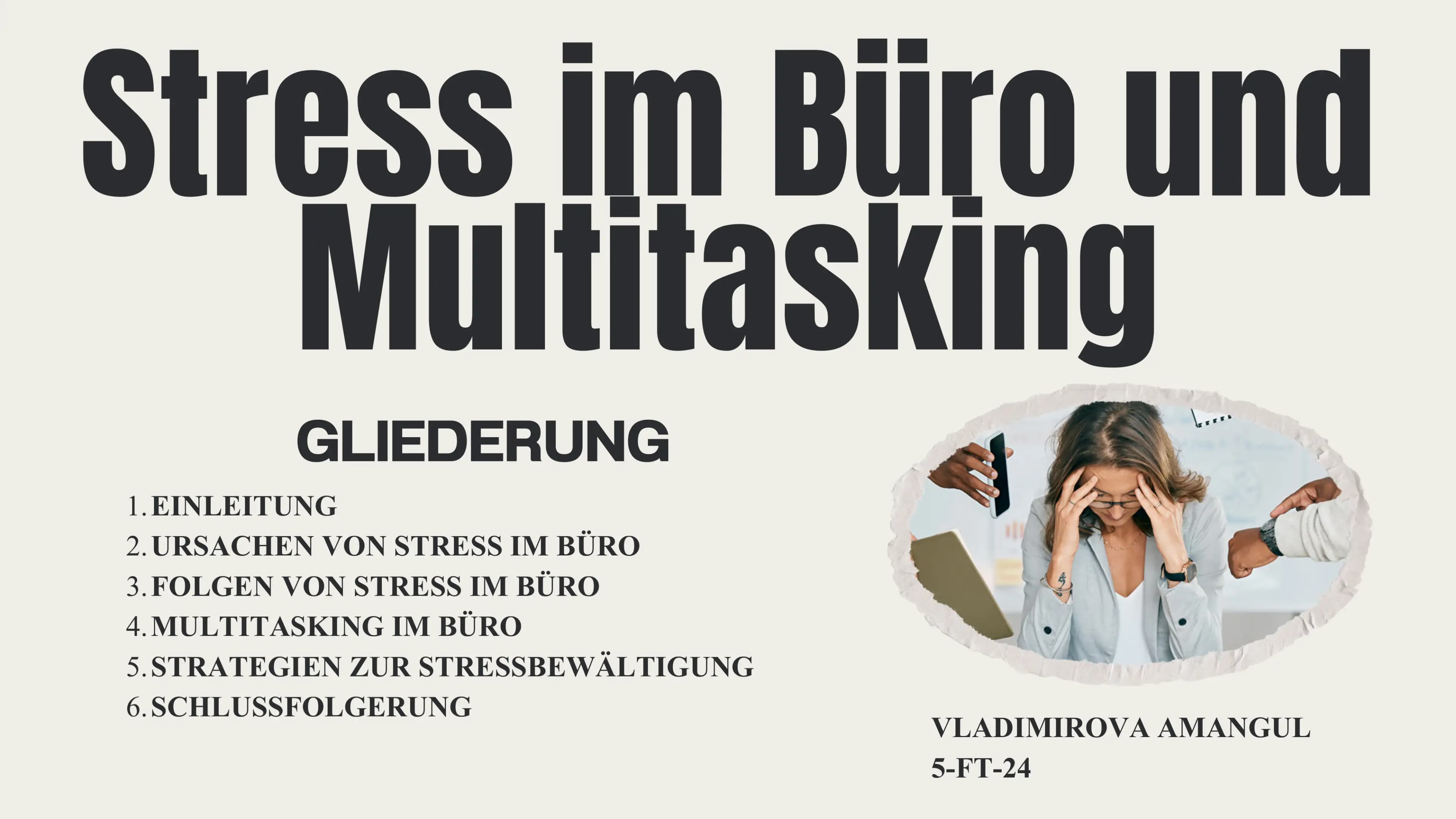 Stress im Büro und Multitasking