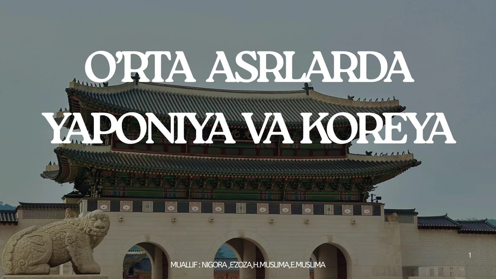O’RTA ASRLARDA YAPONIYA VA KOREYA