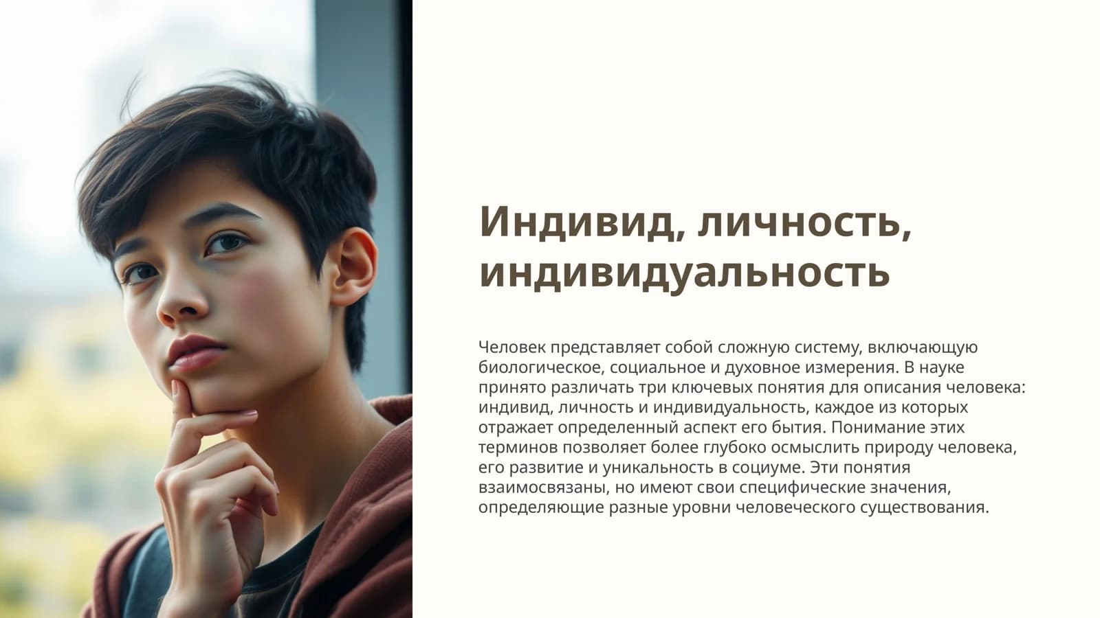 Индивид, личность, индивидуальность