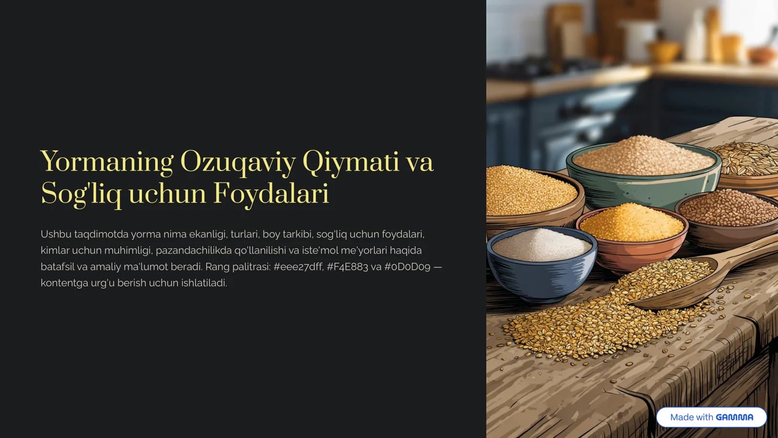 Yormaning Ozuqaviy Qiymati va Sog'liq uchun Foydalari