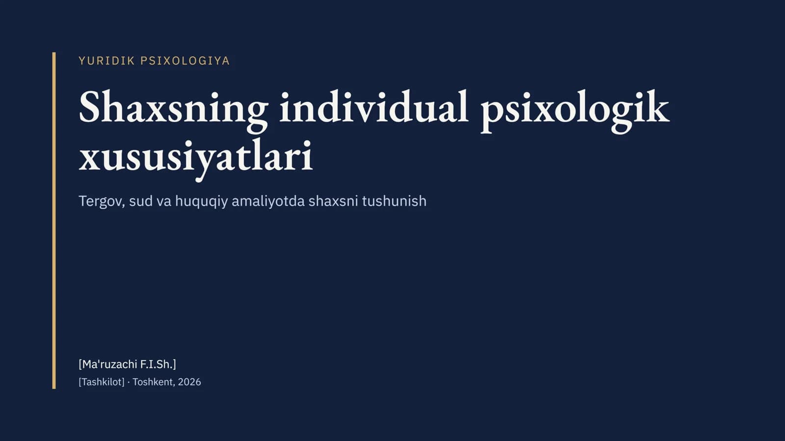 Yuridik psixologiya