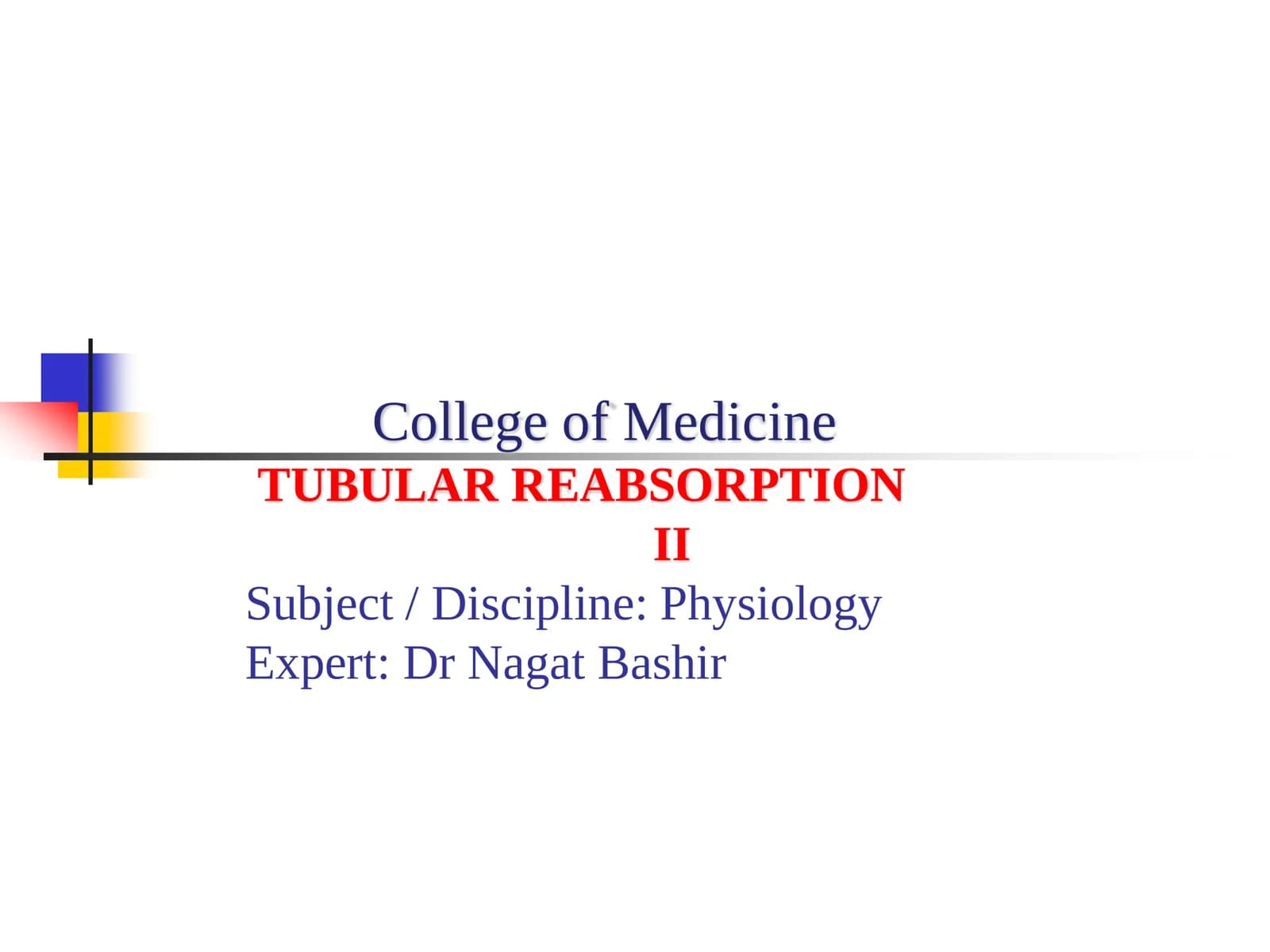 Glucose Reabsorption