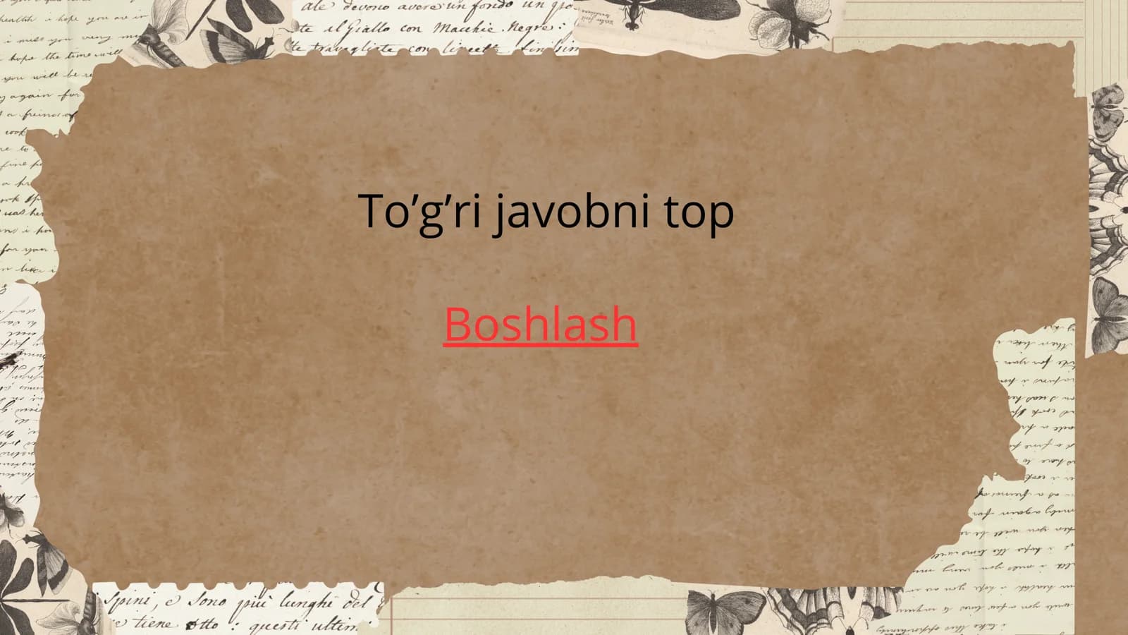 To’g’ri javobni top