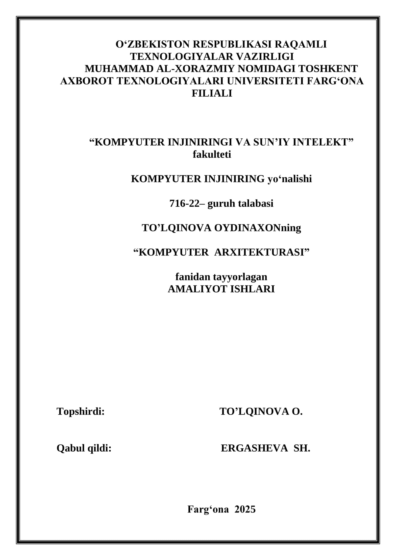 DISPECHER ZADACHA OYNASI