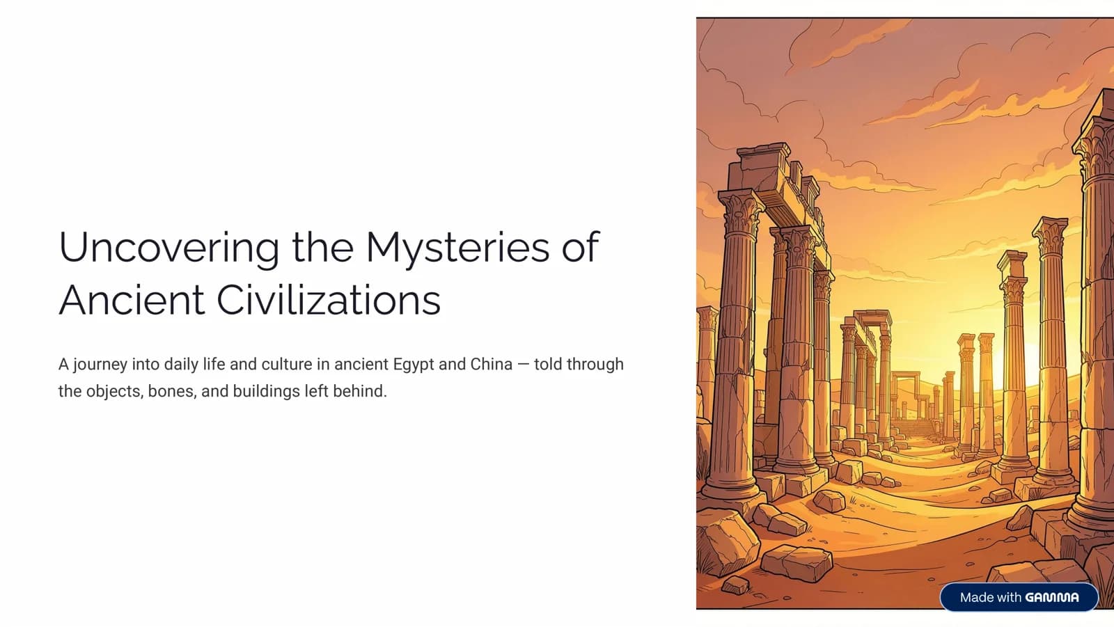 Qadimgi Egypt and Chinese madaniyati