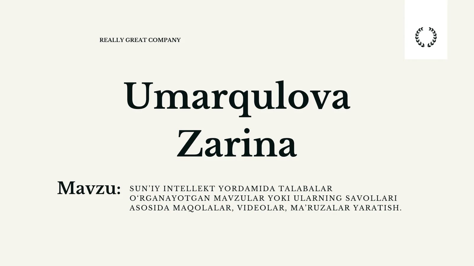SUN’IY INTELLEKT YORDAMIDA TALABALAR O‘RGANAYOTGAN MAVZULAR YOKI ULARNING SAVOLLARI