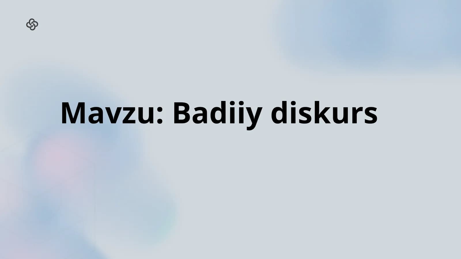 Badiiy diskurs