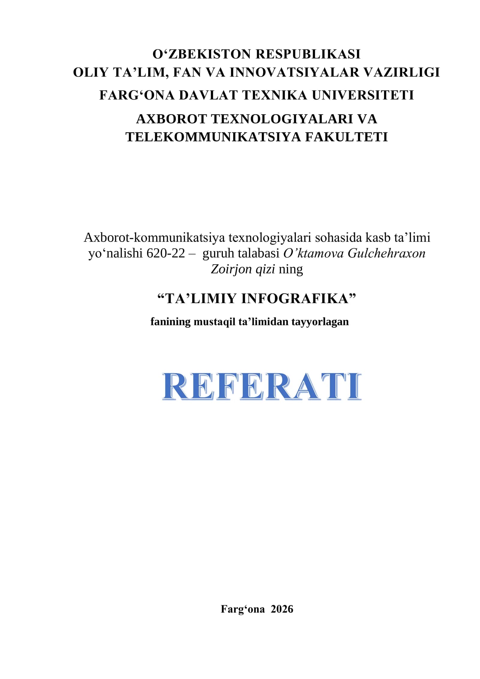 BeFunky servisi: Ta'limda vizuallashtirish va professional infografika yaratish (To'liq referat)