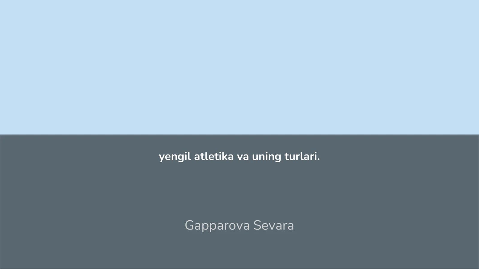 Yengil atletika va uning turlari