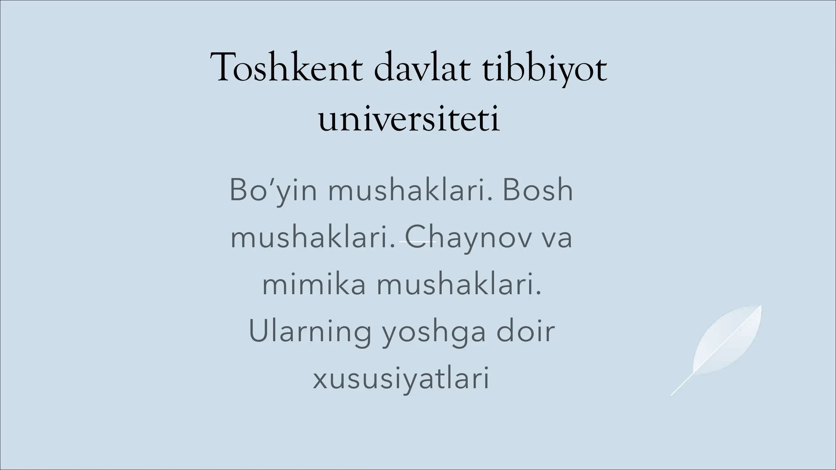 bo'yin mushaklari. Bosh mushaklari. chaynov va mimika mushaklari. Ularning yoshga doir xususiyatlari