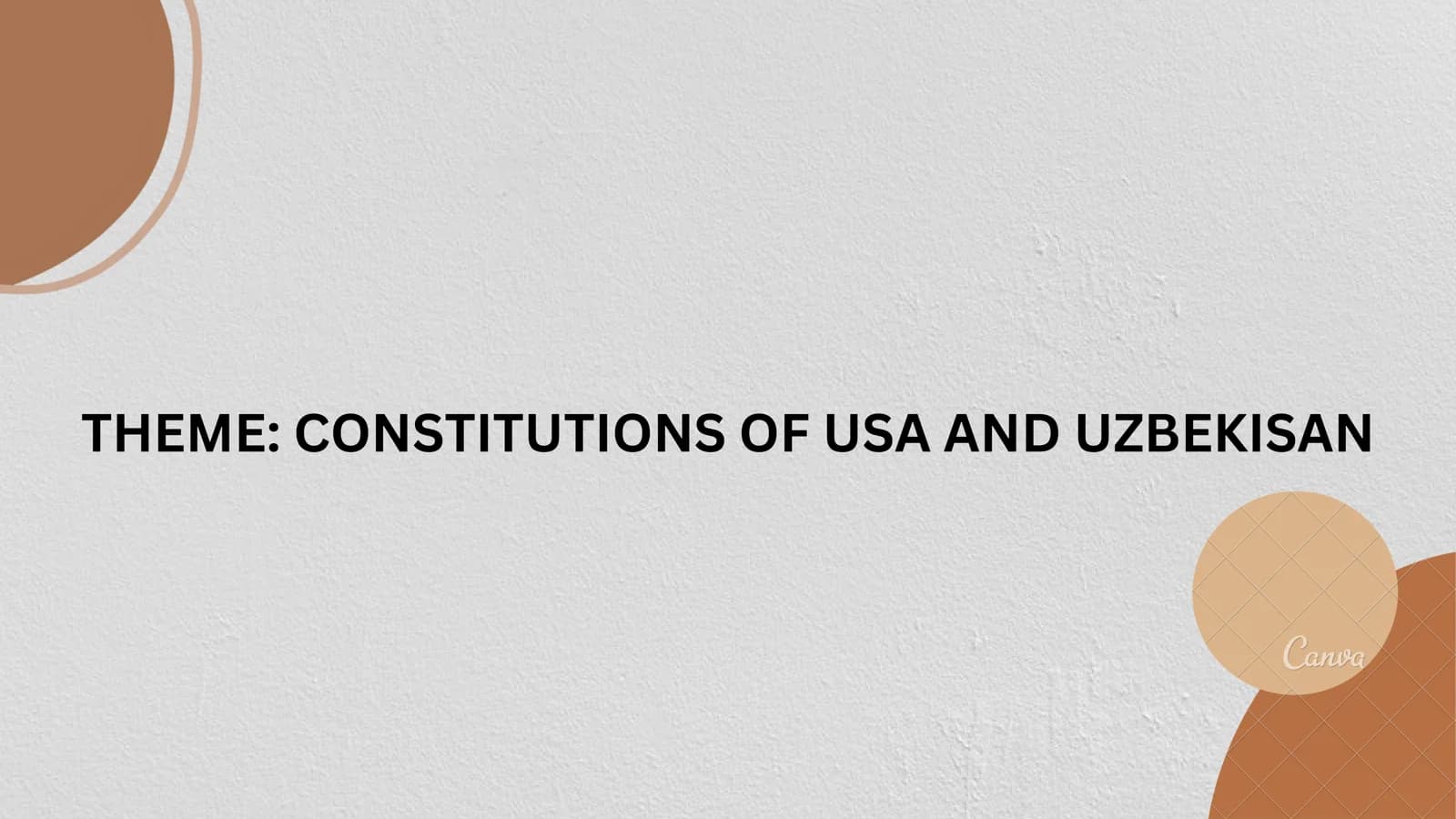 CONSTITUTIONS OF USA AND UZBEKISAN