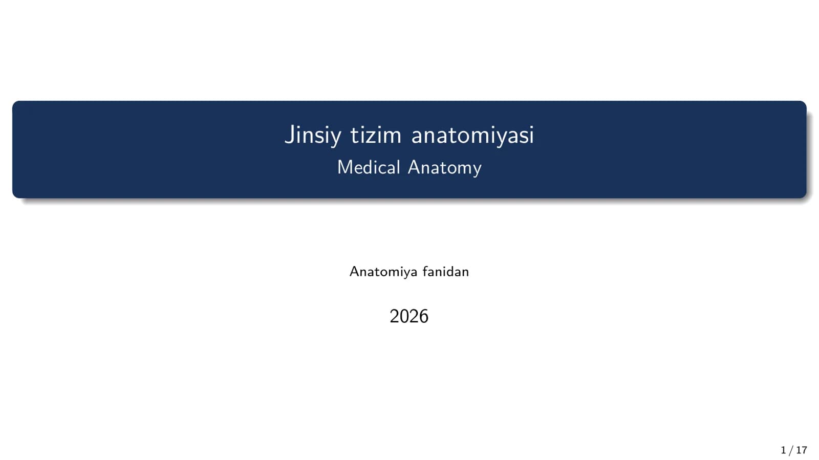 Jinsiy tizim anatomiyasi