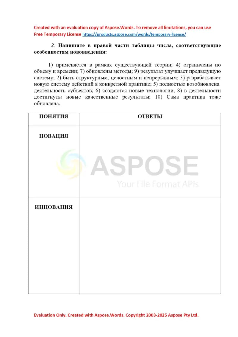 Особенности нововведения