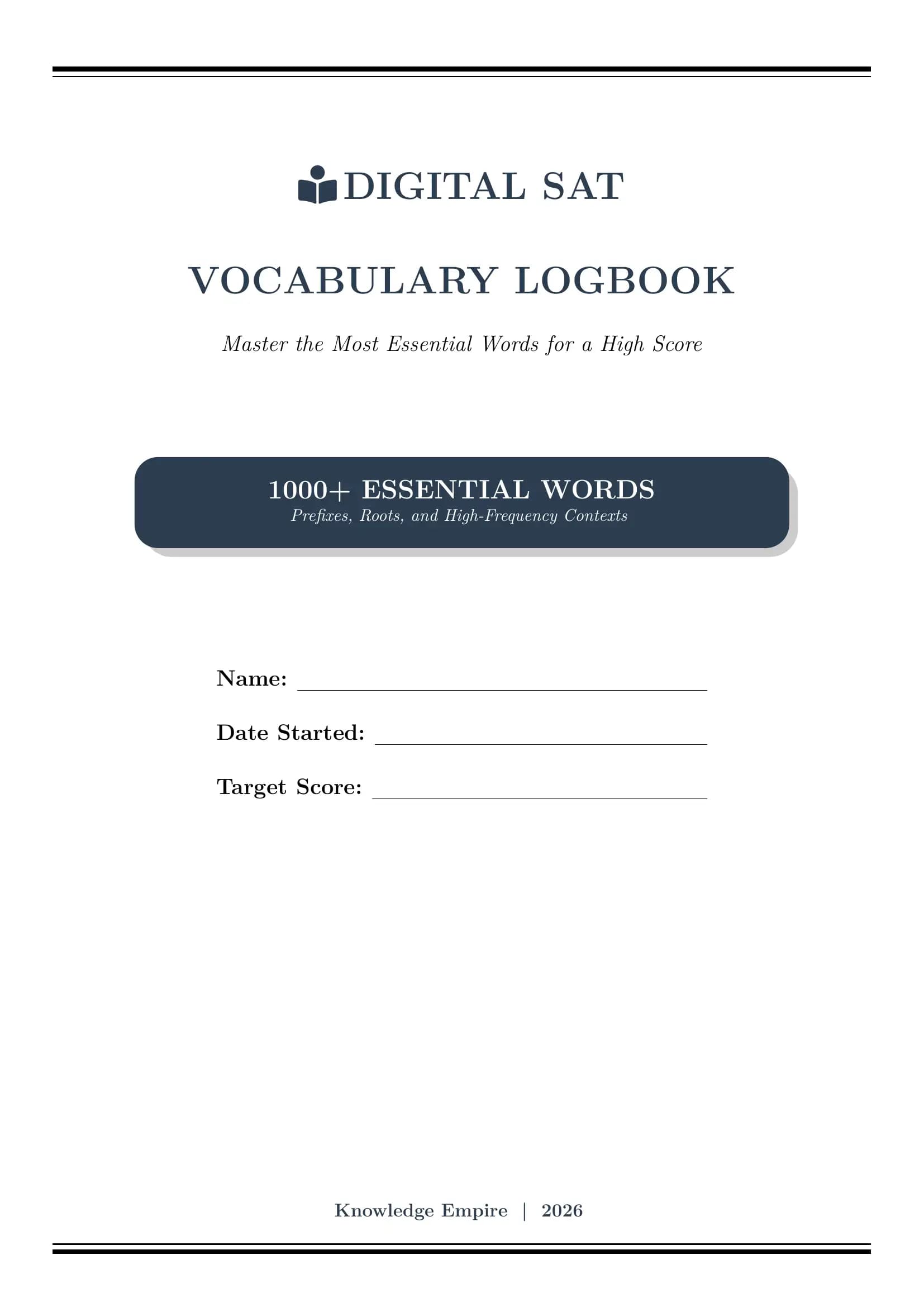 VOCABULARY LOGBOOK