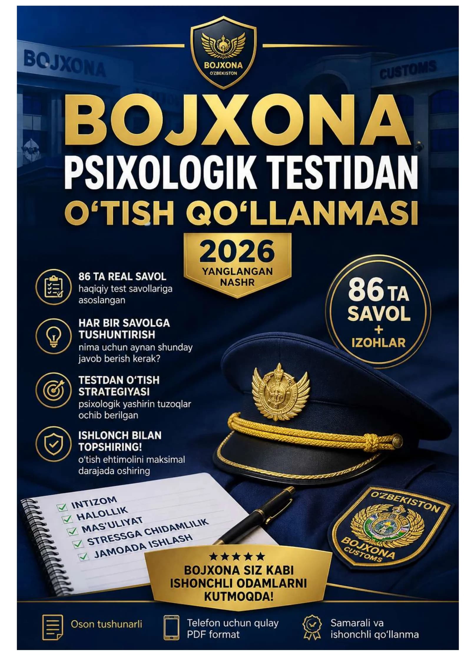Psixologik Test Bojxona Ishlariga