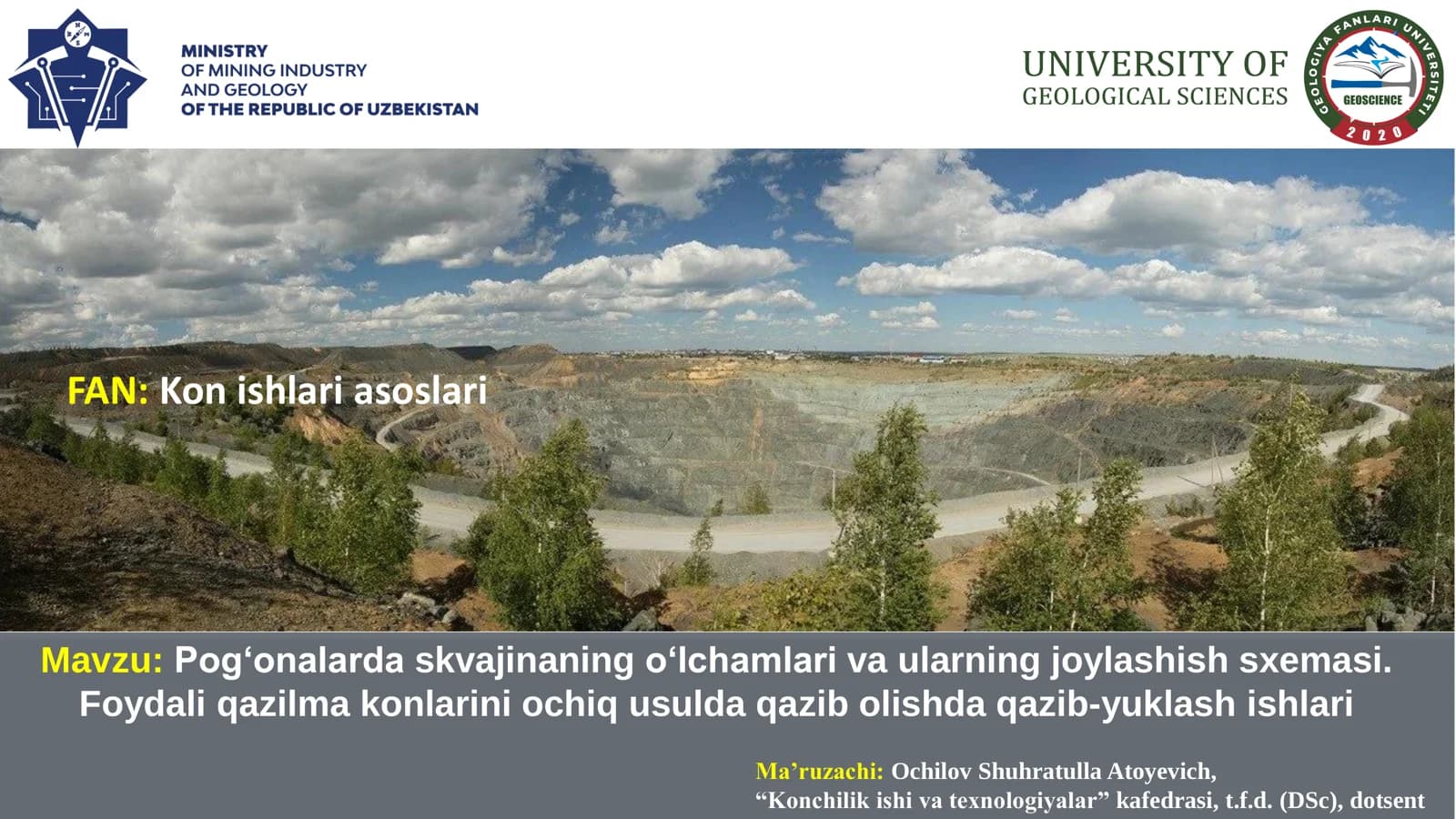 Pog‘onalarda skvajinaning o‘lchamlari va ularning joylashish sxemasi
