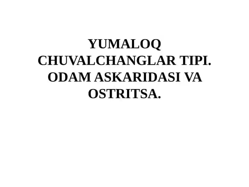 YUMALOQ CHUVALCHANGLAR