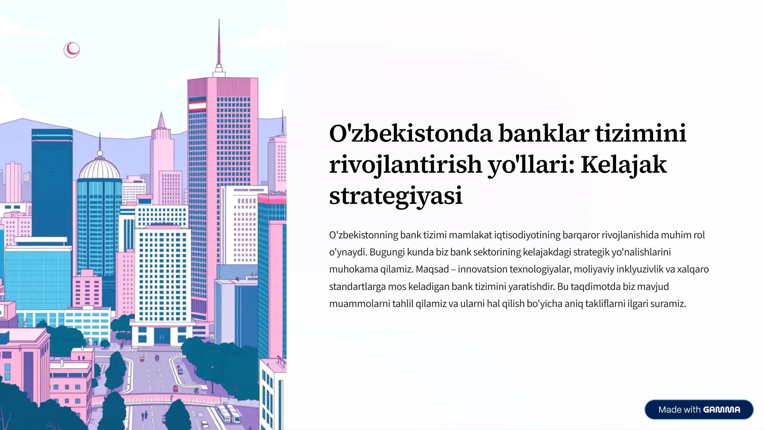 Banklar tizimini rivojlantirish yo'llari: Kelajak strategiyasi