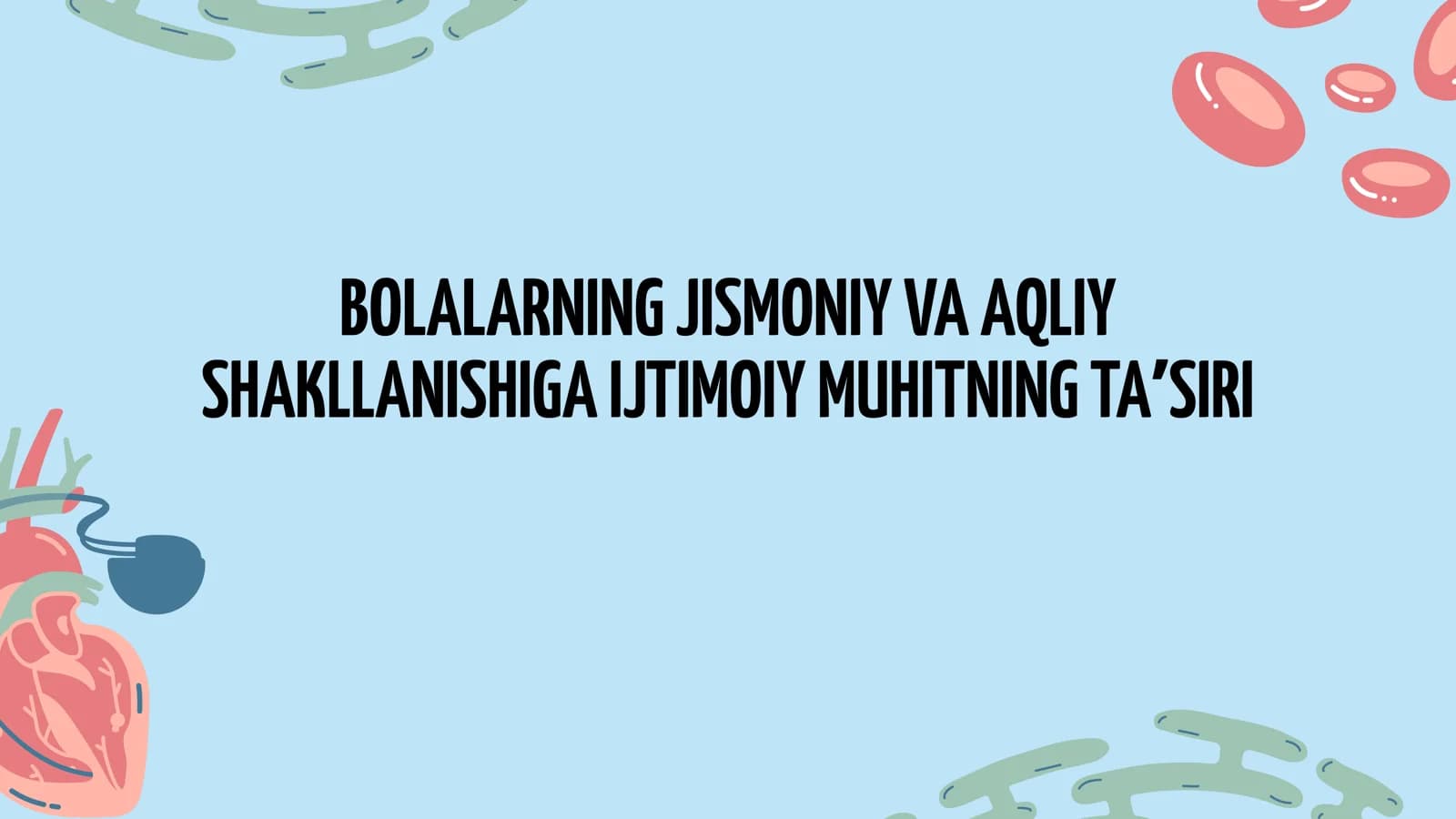 IJTISOBDAGI MUHIT VA UNING QO`L-TO`QIMASI