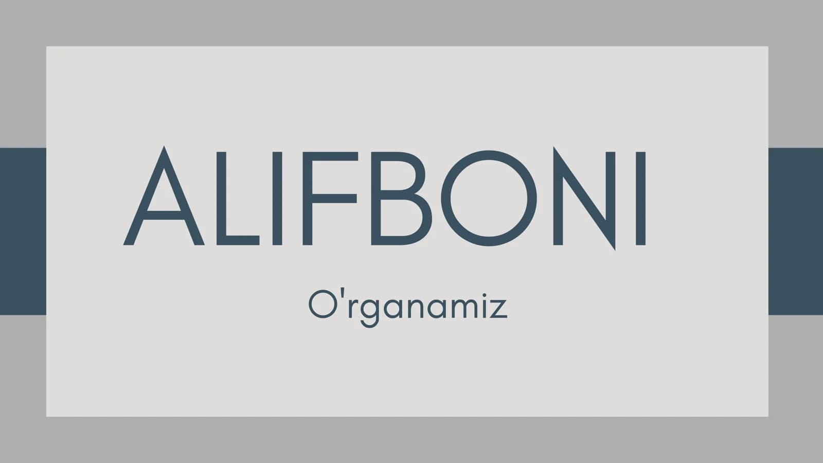 ALIFBONI o'rganamiz inglizcha ingliz tili