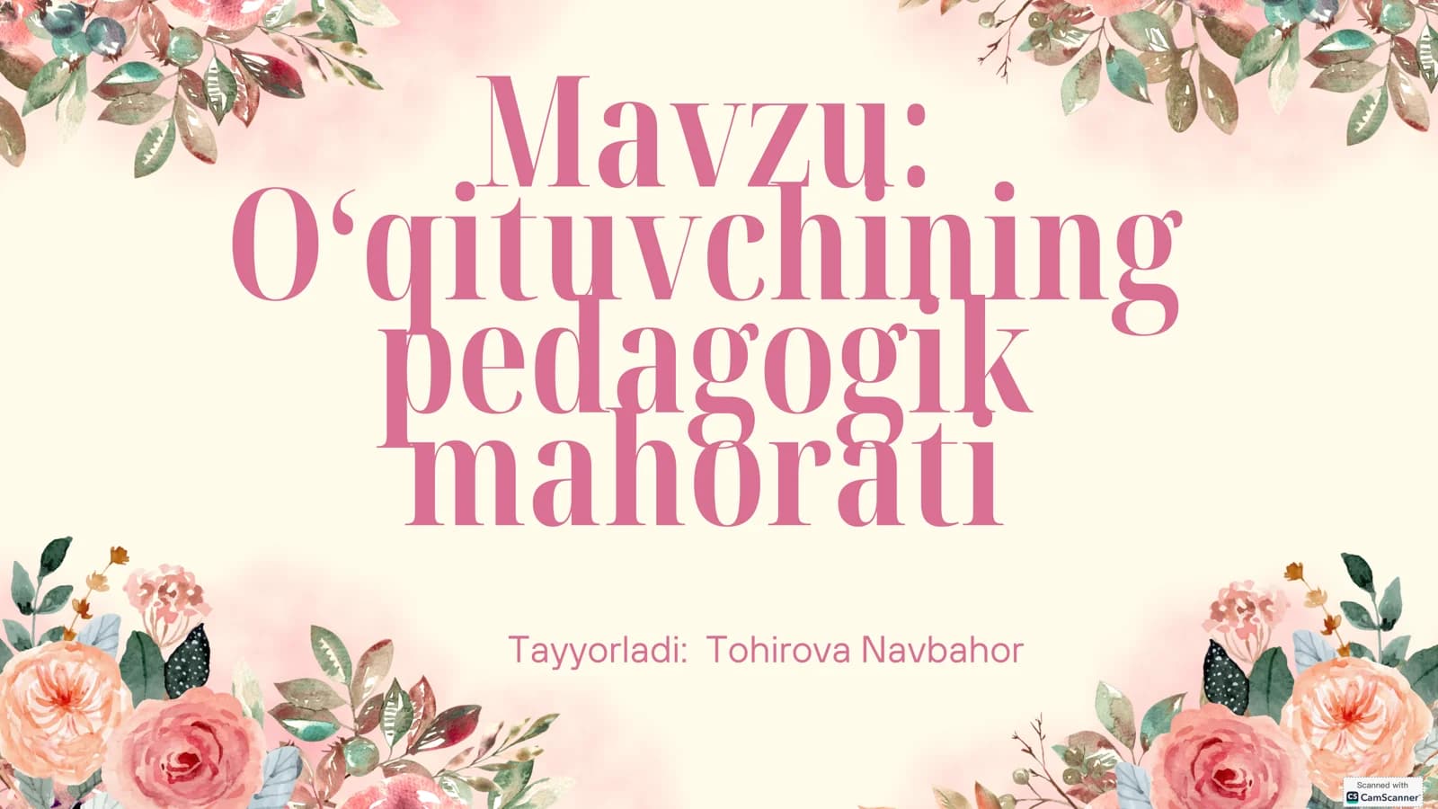 Pedagogik mahoratning mazmuni va tarixiy shakllanishi