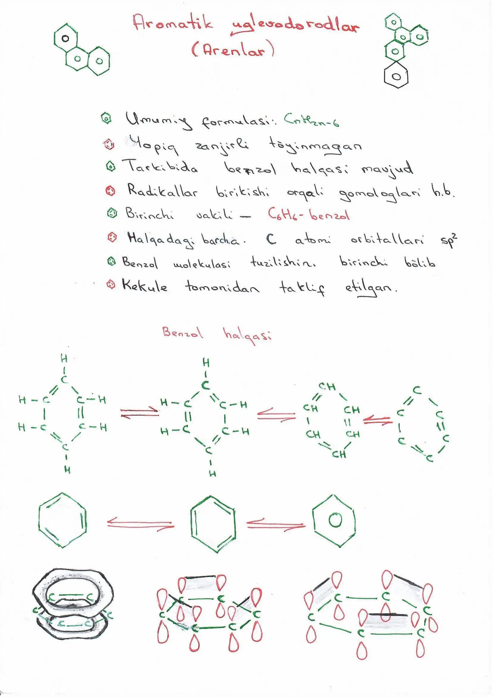 Aromatik uglevodorodlar.