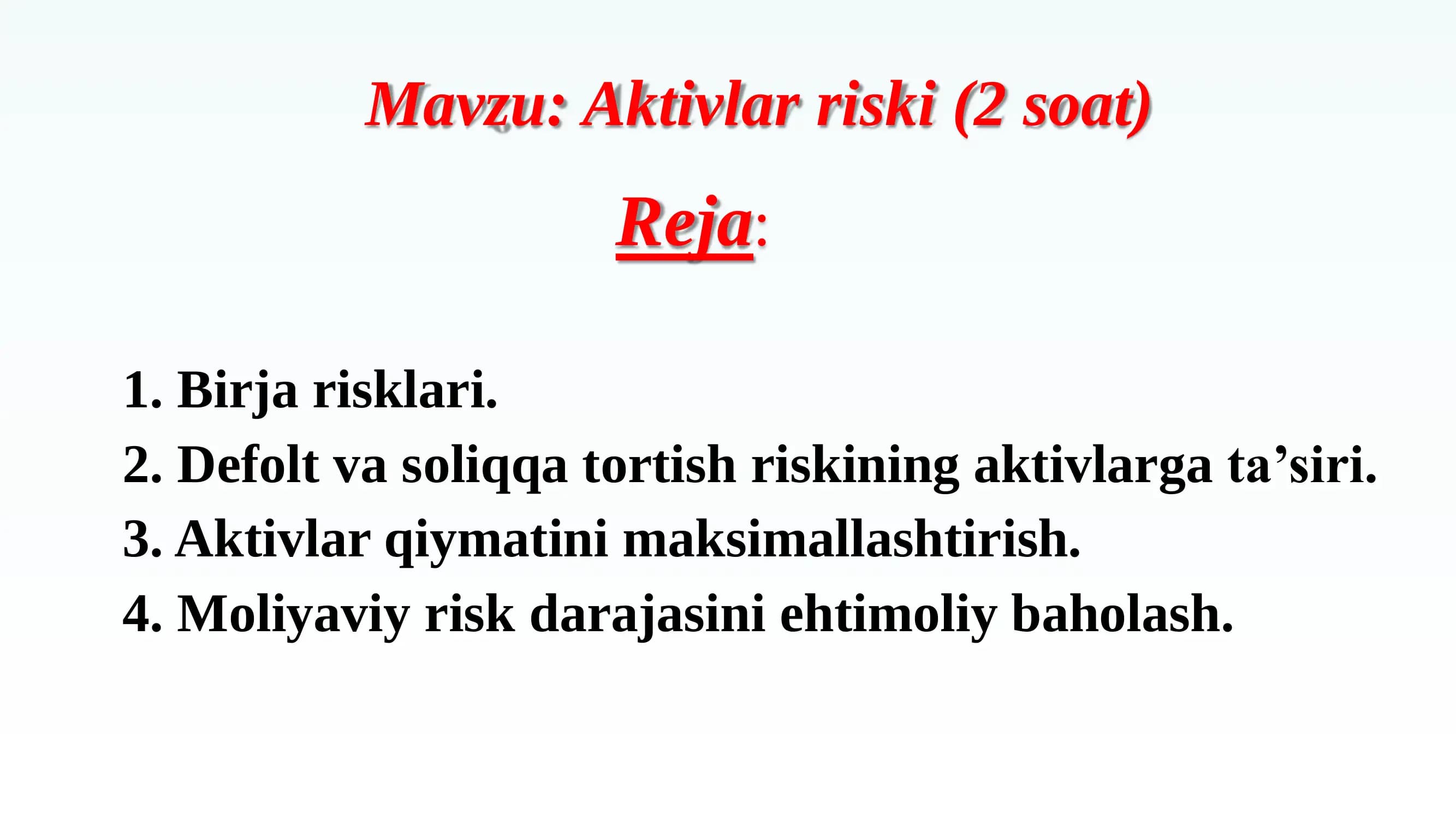 Birja risklari