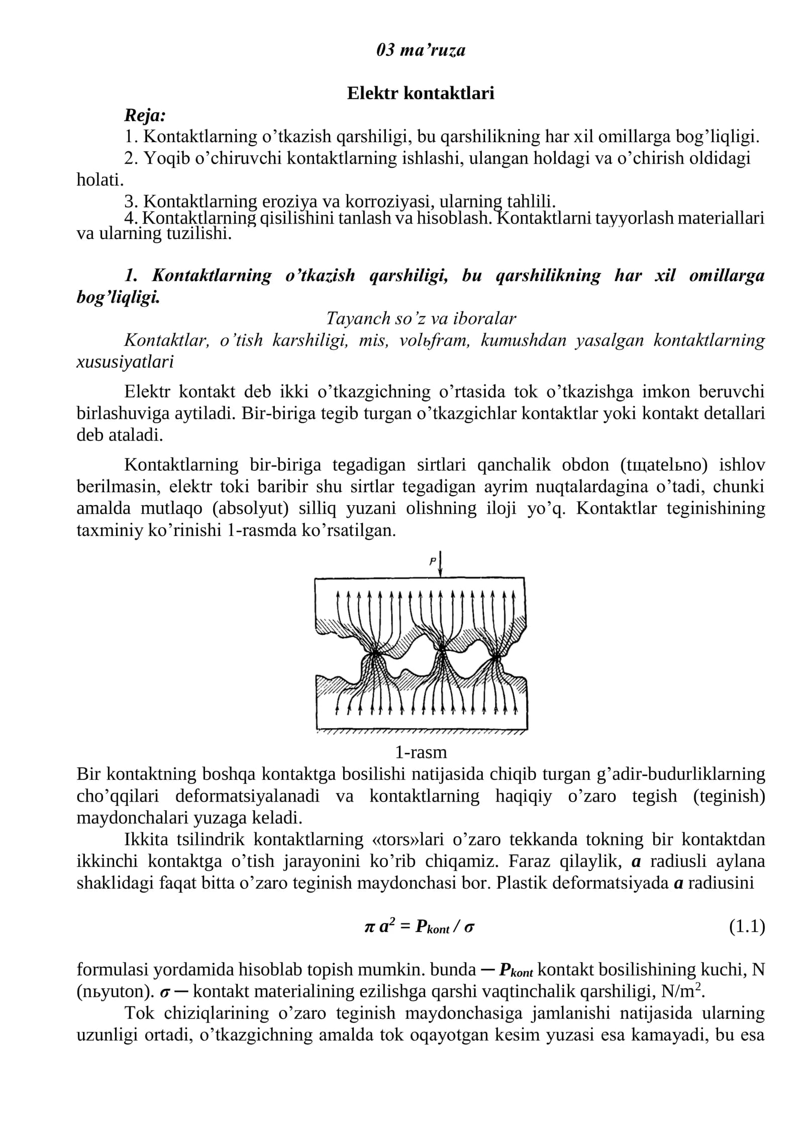 Elektr kontaktlari