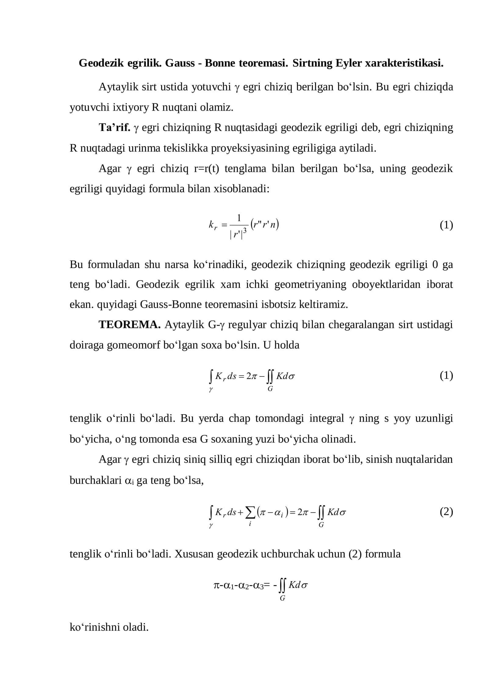 Geodezik egrilik