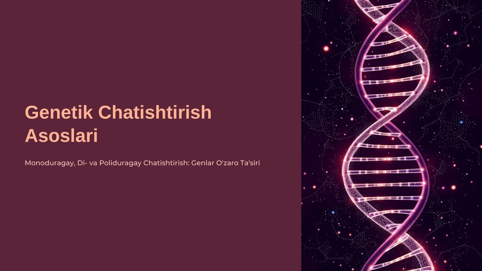 Genetik Chatishtirish Asoslari
