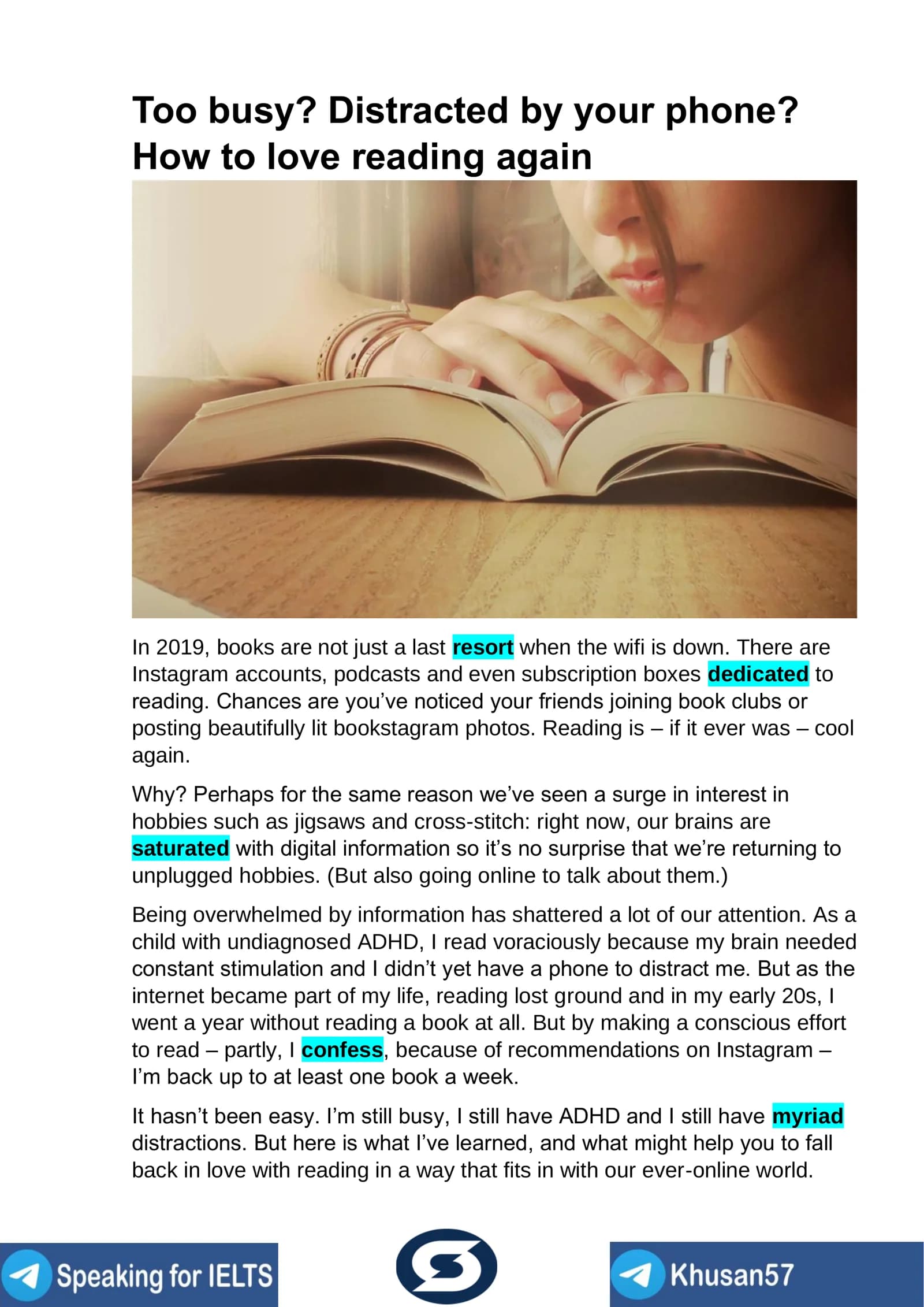 How to love reading again
