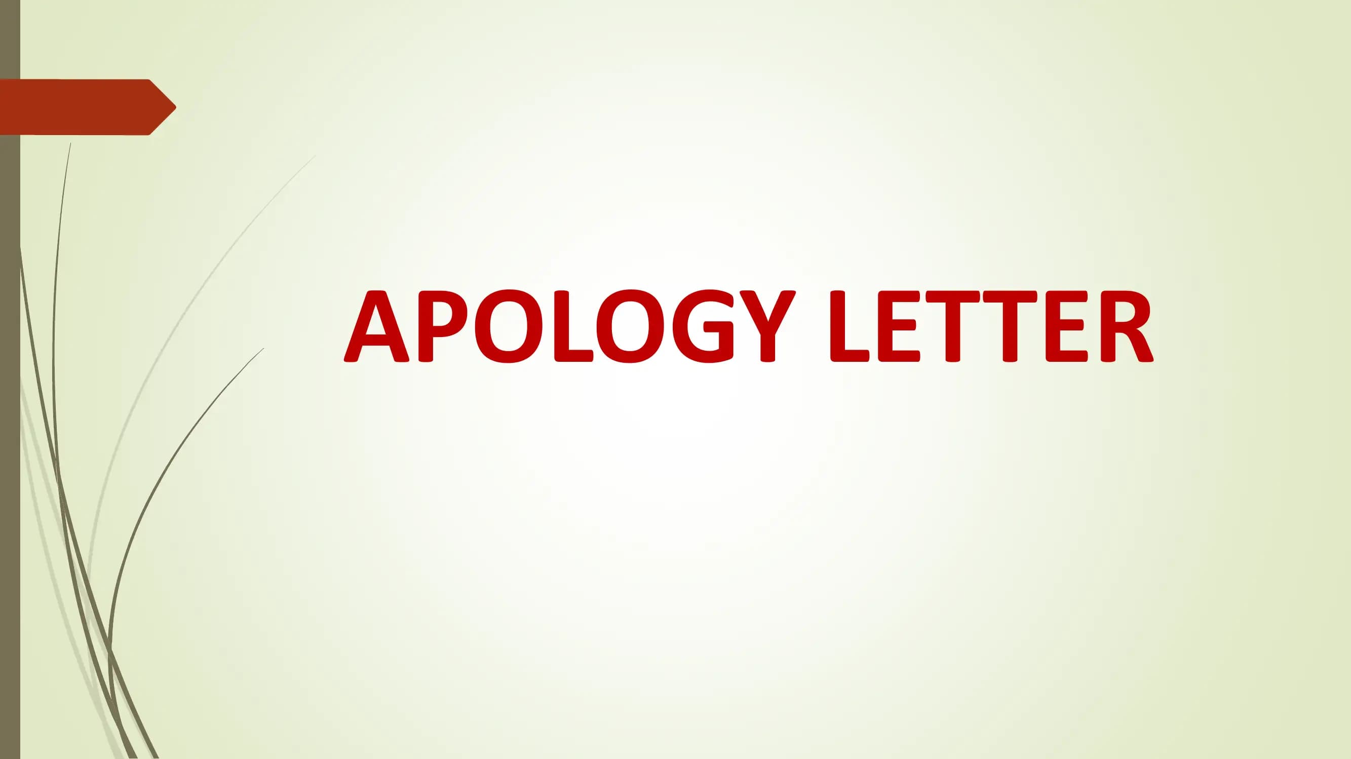 apology letter