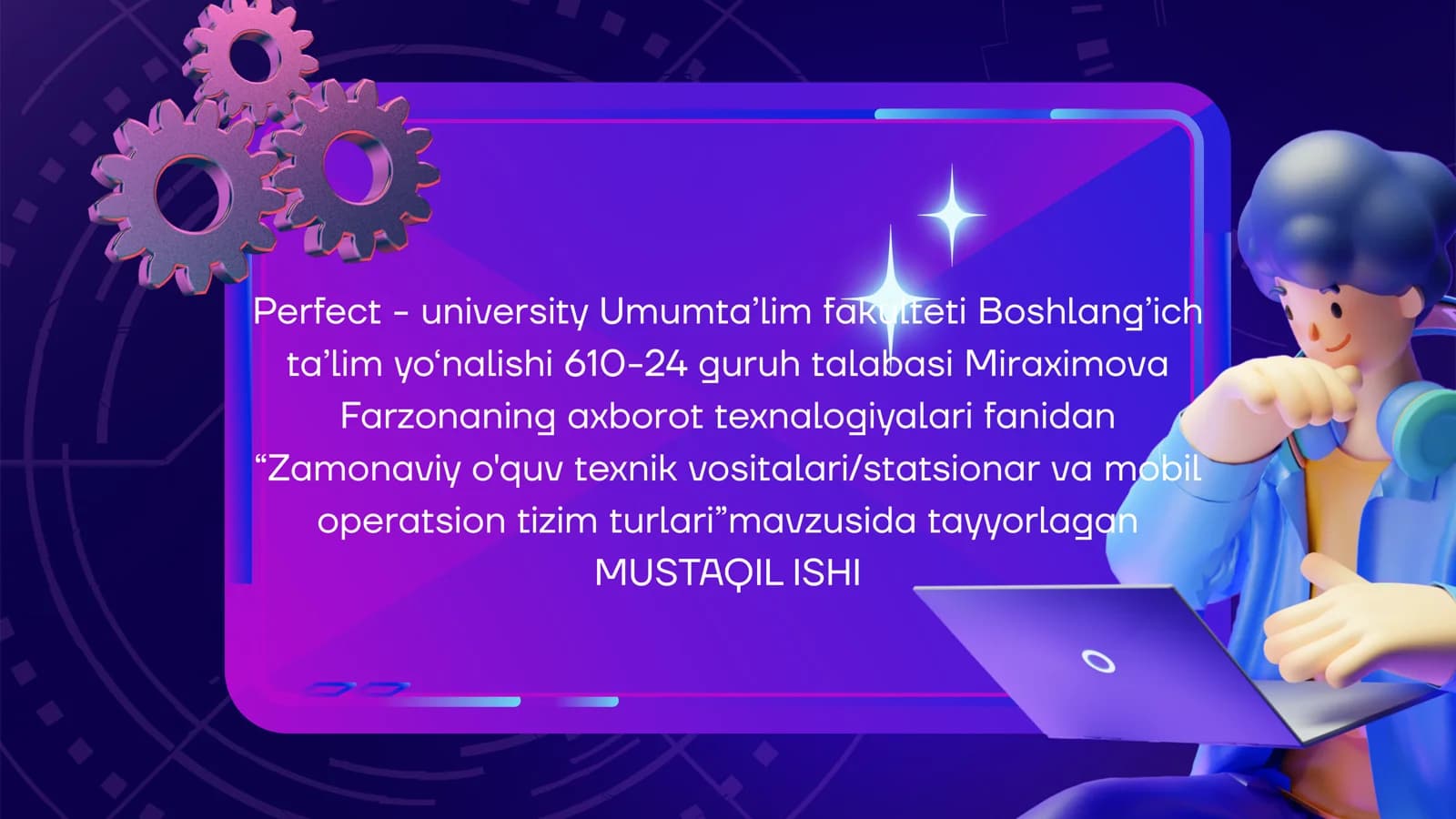 Zamonaviy òquv texnik vositalari,satsionar va mobil operatsion tizim turlari.