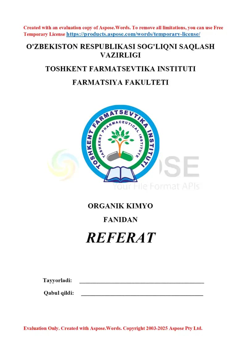 6. Kraxmal - tuzilishi, xossalari, biologik ahamiyati va qo'llanilishi. Referat 8 bet