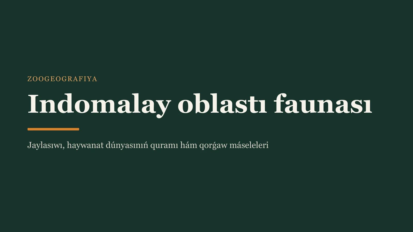 Indomalay oblastı faunası