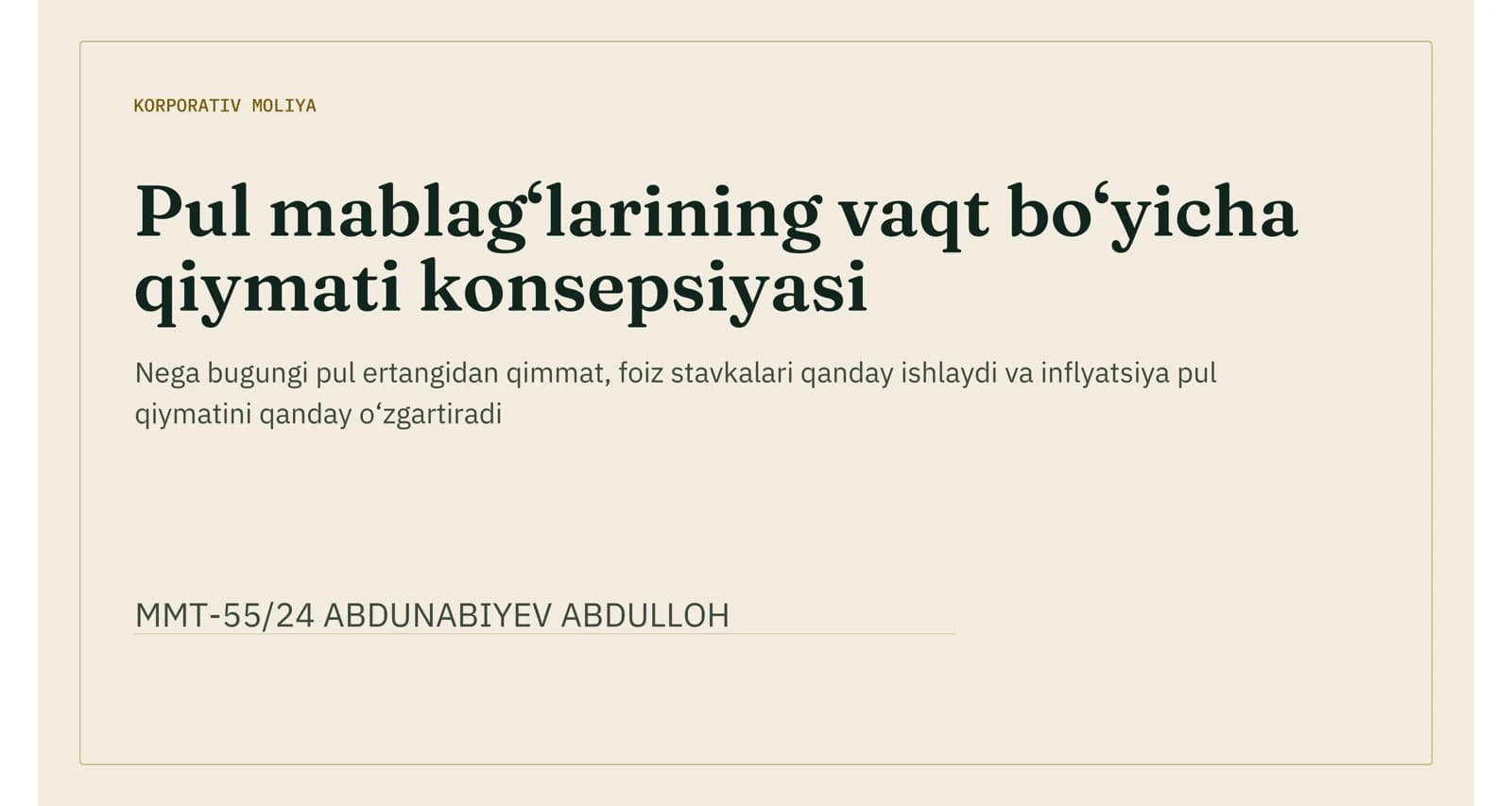 MMT-55/24 ABDUNABIYEV ABDULLOH