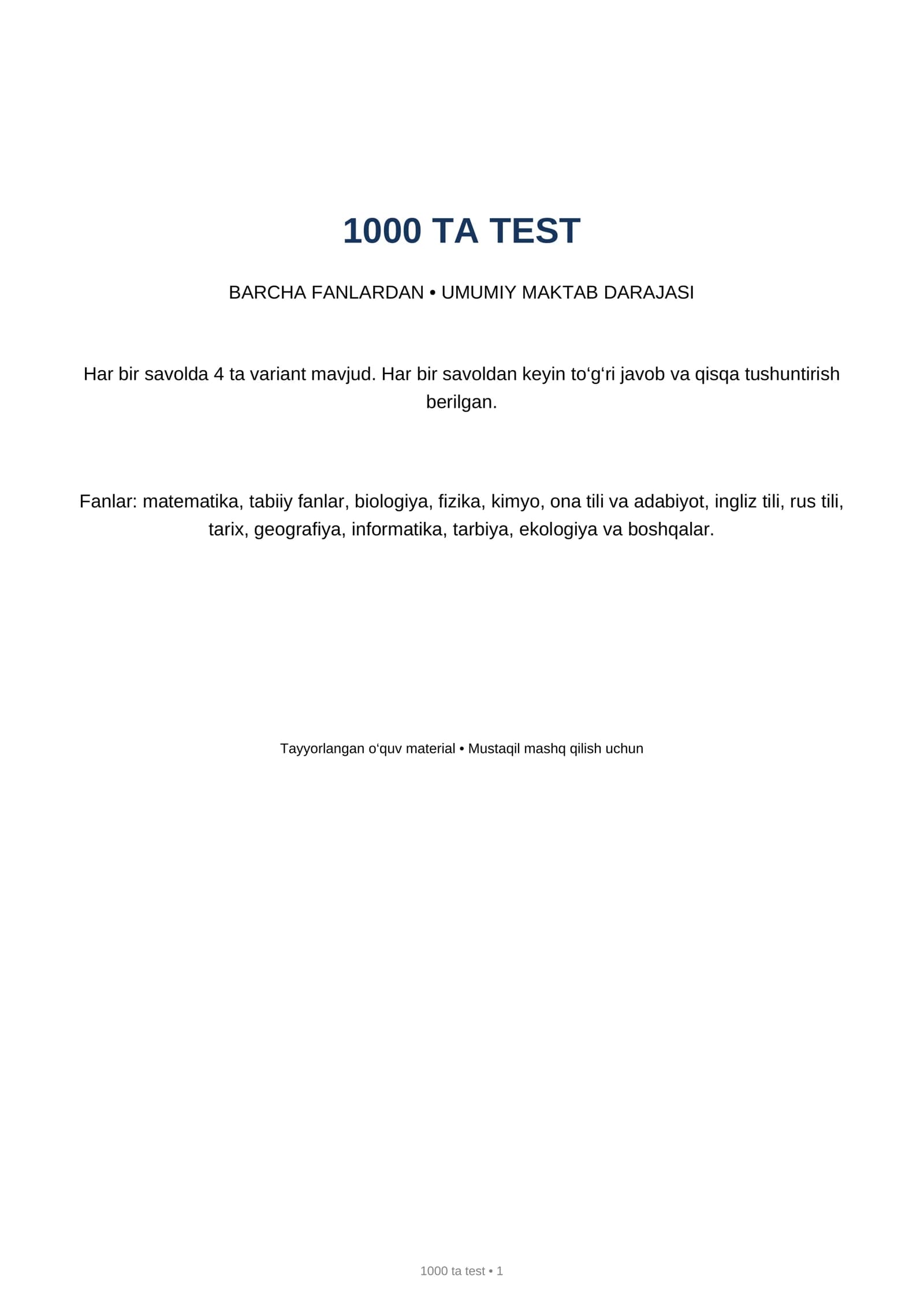 1000 ta test