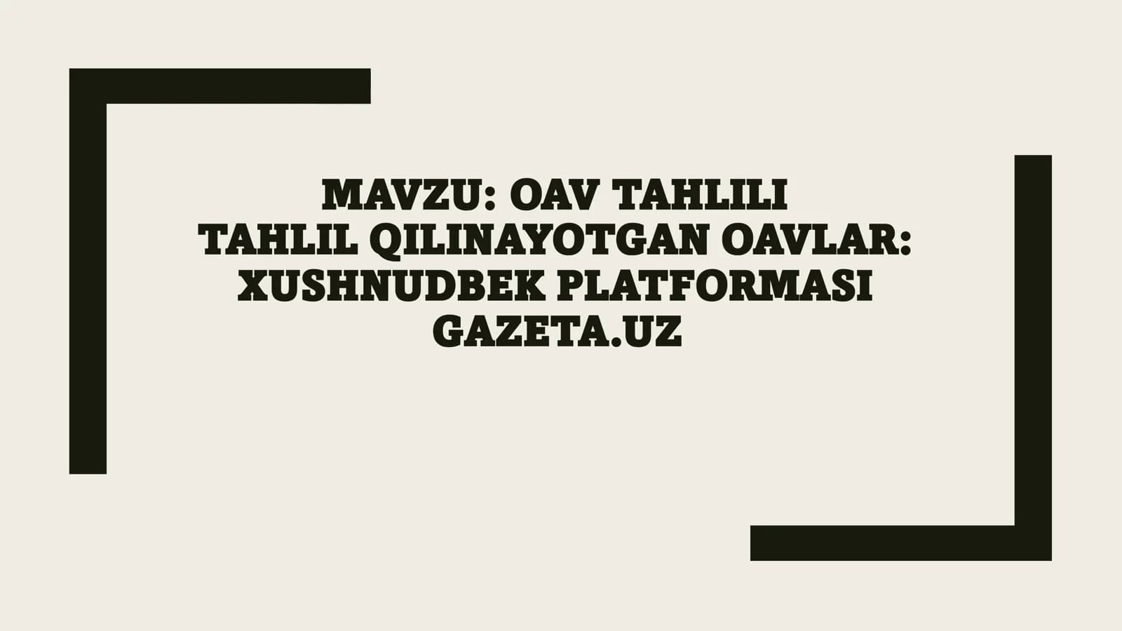 OAV TAHLILITAHLIL QILINAYOTGAN OAVLARXUSHNUDBEKPLATFORMASIGAZETA.UZ