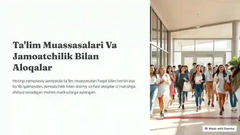 Ja,oatc&ilik Bila. Aloqalar
