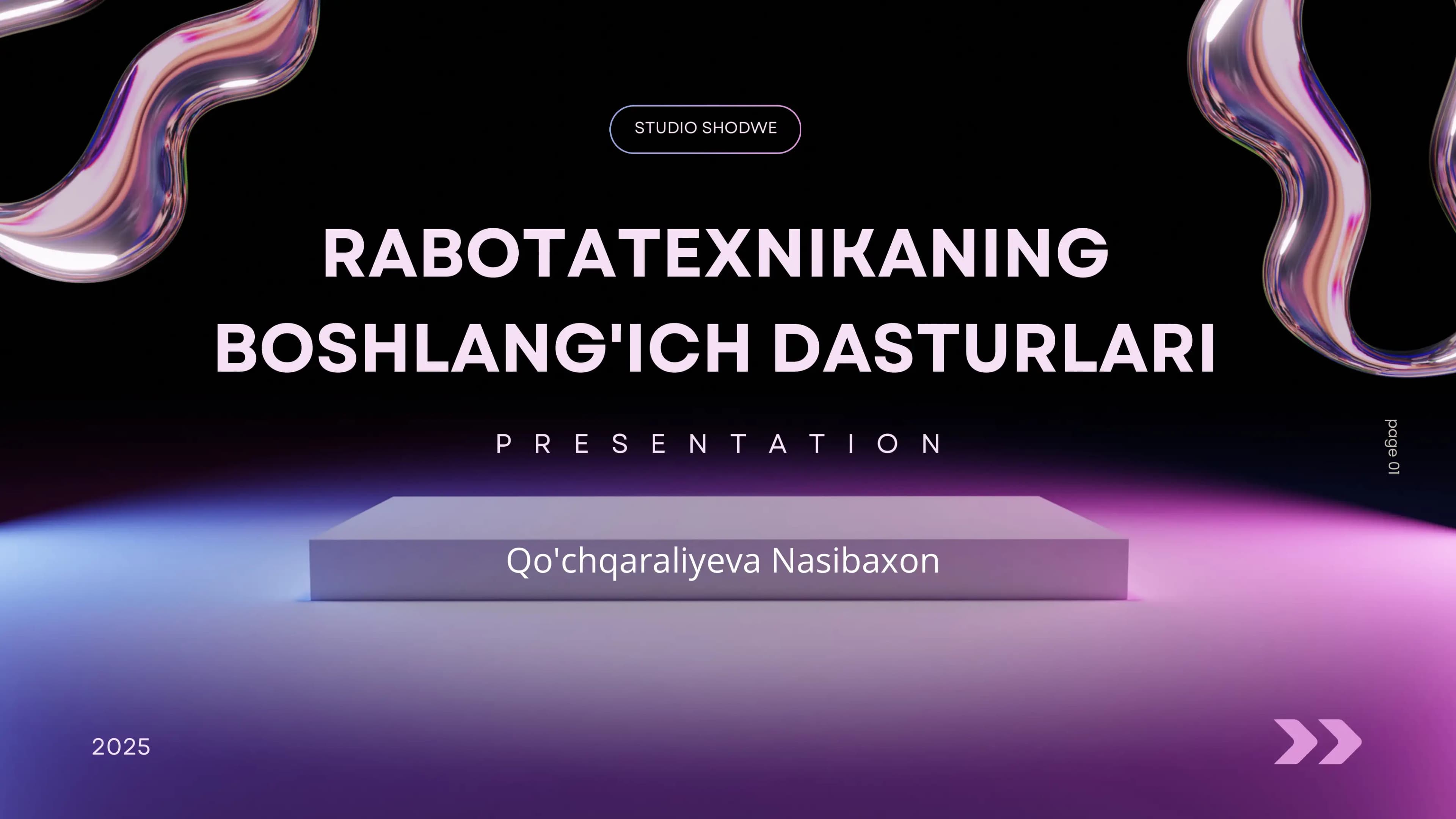 RABOTATEXNIKANING BOSHLANG'ICH DASTURLARI