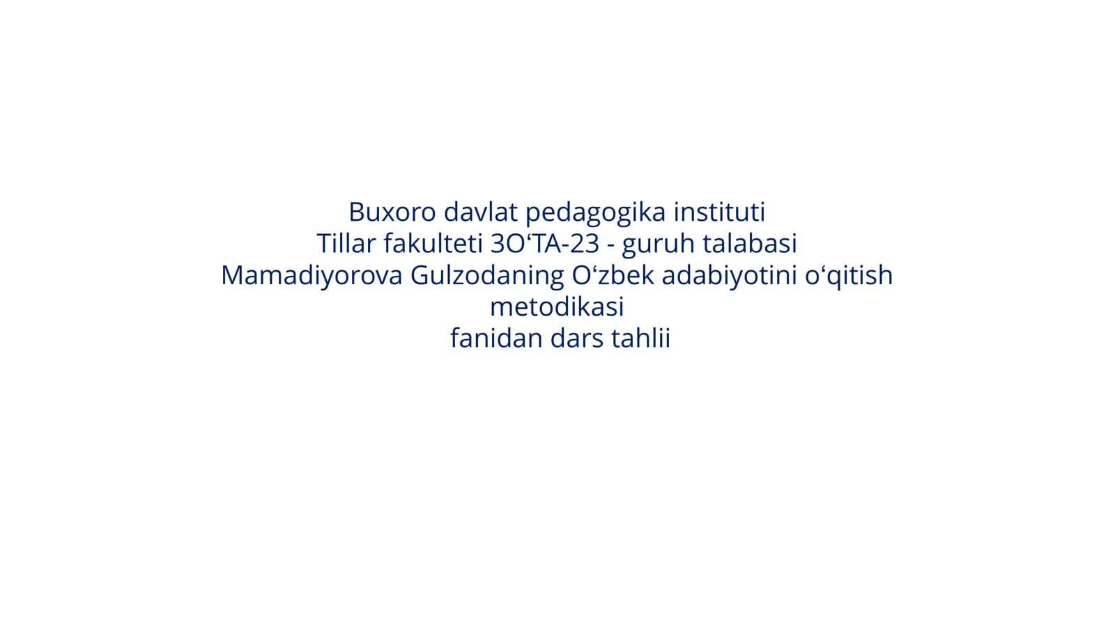 Adabiyot darslarida audiovizual va texnik vositalardan foydalanish