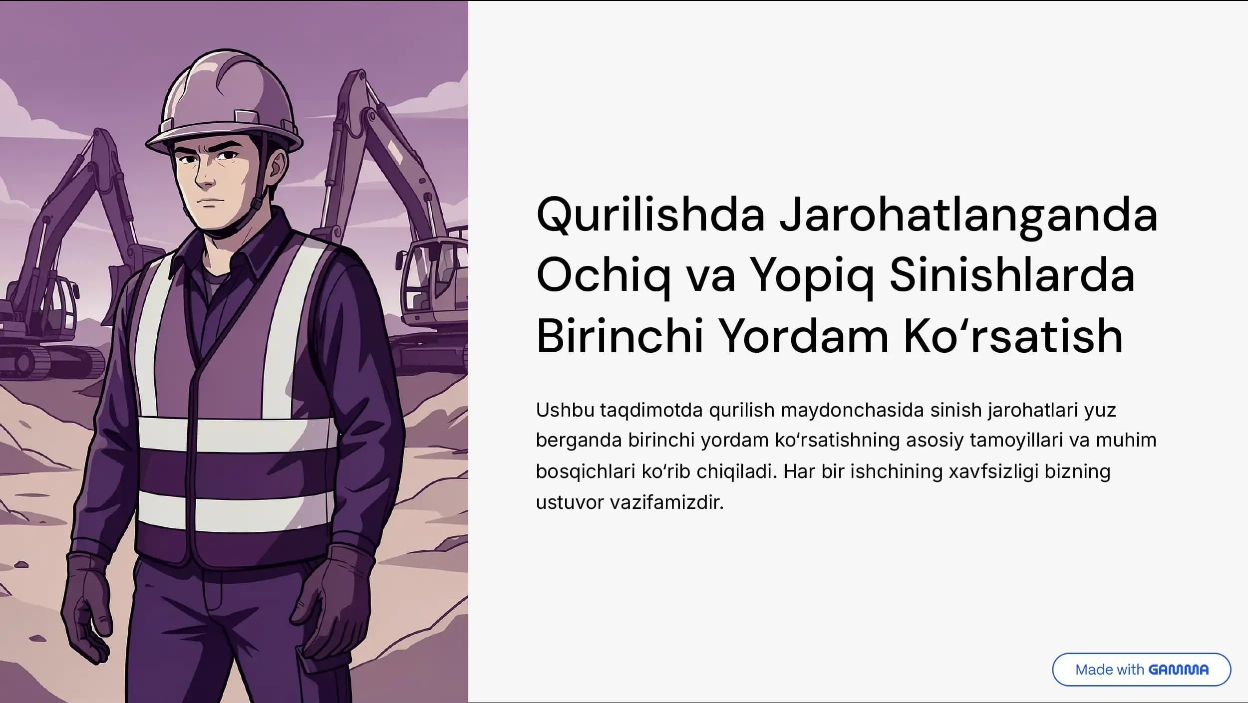 Qurilishda Jarohatlanganda