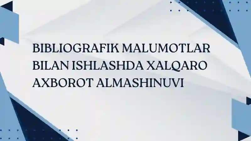 Bibliografik Ma'lumotlar