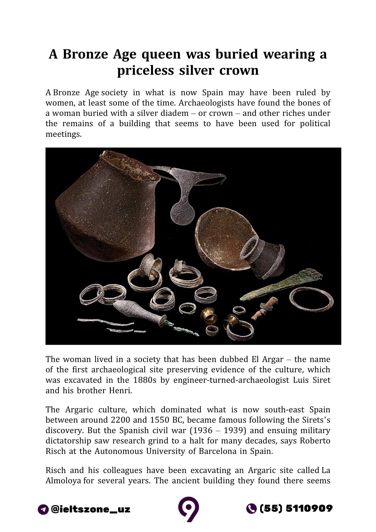 A Bronze Age society in Spain ruled by women