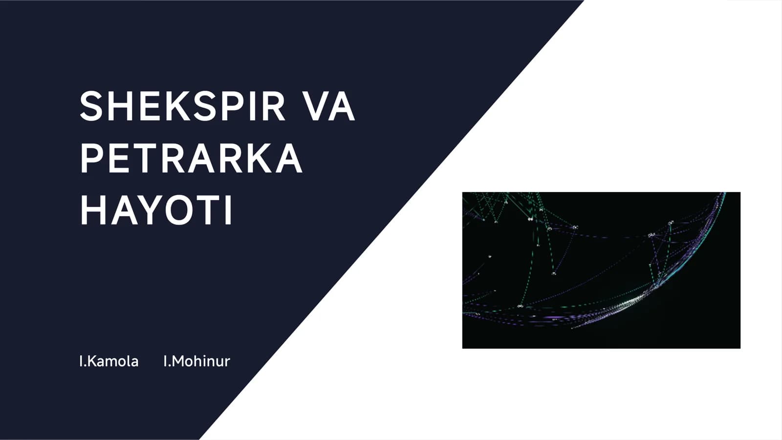 SHEKSPIR VA PETRARKA HAYOTI